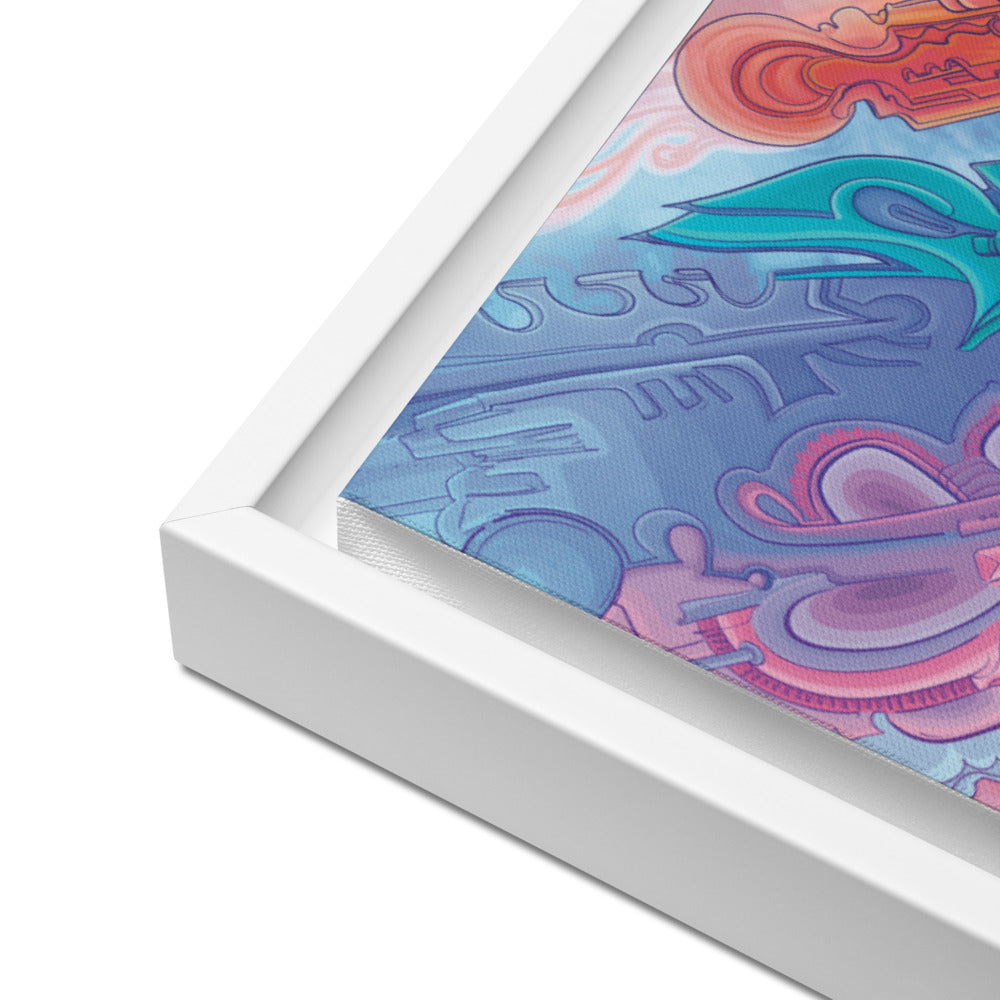 Framed canvas Simbiosis 24″×36″