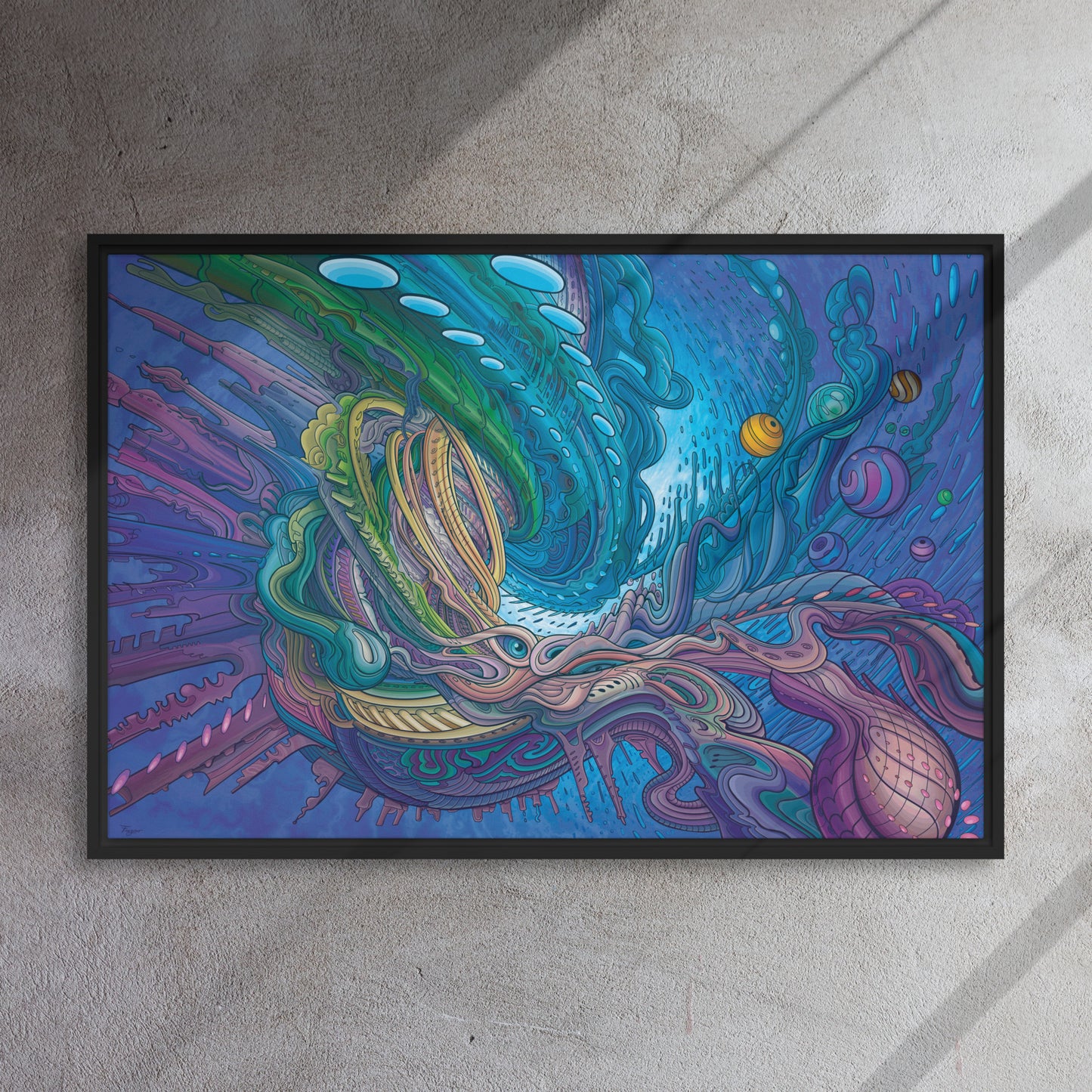 Framed canvas El Tornado 24″×36″