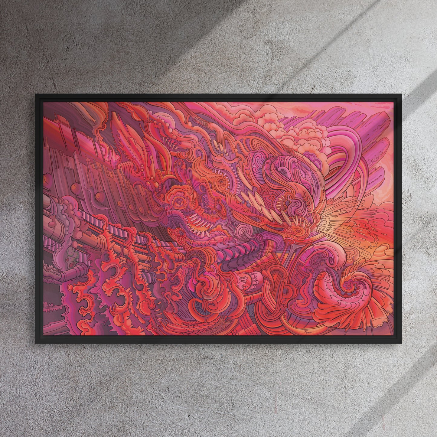 Framed canvas El Meteoro 24″×36″