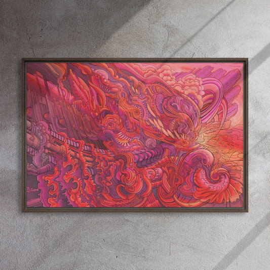 Framed canvas El Meteoro 24″×36″