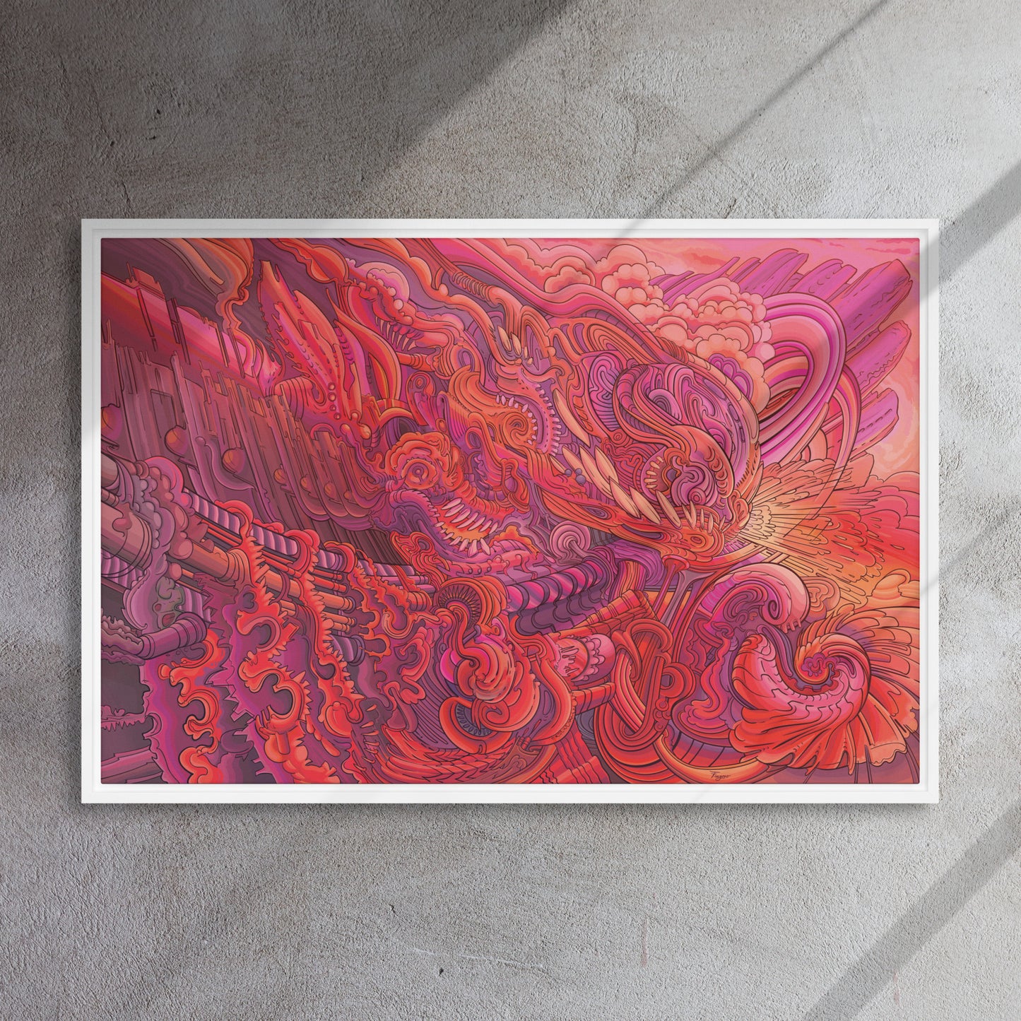 Framed canvas El Meteoro 24″×36″